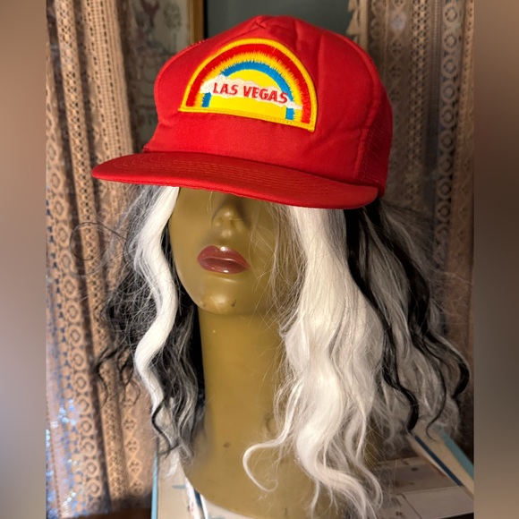 Vintage Other - VTG Red Las Vegas Rainbow Cap